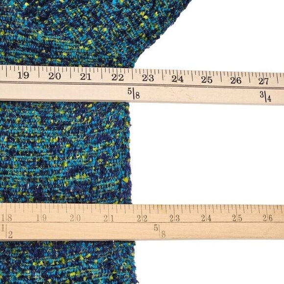 Alex Kim Tweed Patchwork Button Front Jacket Women’s Size L Artsy Art To Wear - Picture 6 of 7